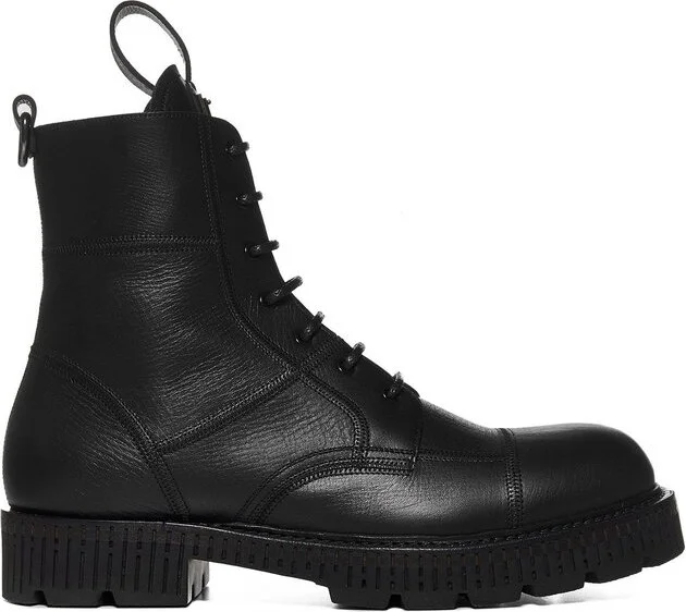 Dolce & Gabbana Logo Plaque Ankle Boots