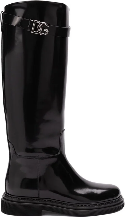 Dolce & Gabbana Logo Plaque Boots