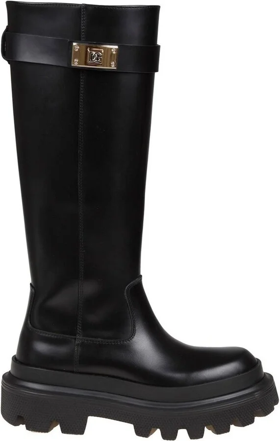 Dolce & Gabbana Logo Plaque Boots