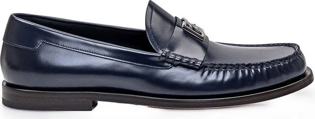 Dolce & Gabbana Logo-Plaque Gathered Detailed Loafers