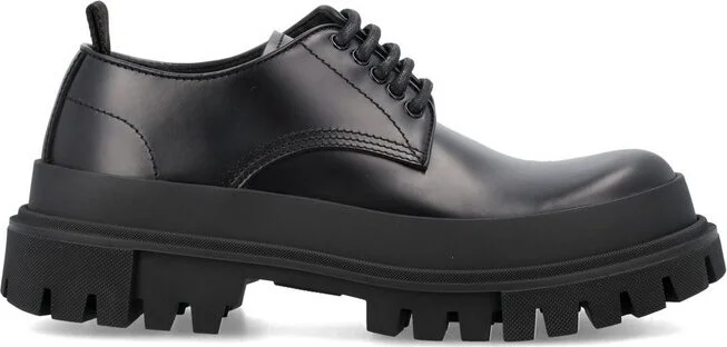 Dolce & Gabbana Logo-Plaque Lace-Up Derby Shoes