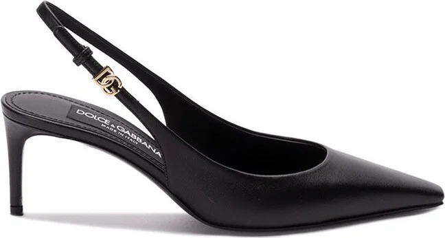 Dolce & Gabbana Logo Plaque Pointed Toe Pumps