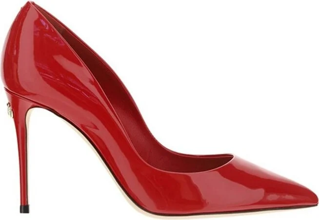 Dolce & Gabbana Logo Plaque Pointed-Toe Pumps