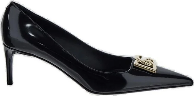 Dolce & Gabbana Logo-Plaque Pointed Toe Pumps