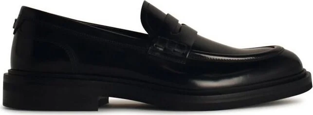 Dolce & Gabbana Logo Plaque Round Toe Loafers