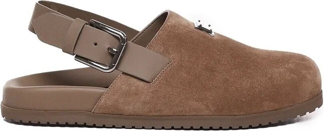 Dolce & Gabbana Logo Plaque Round Toe Mules