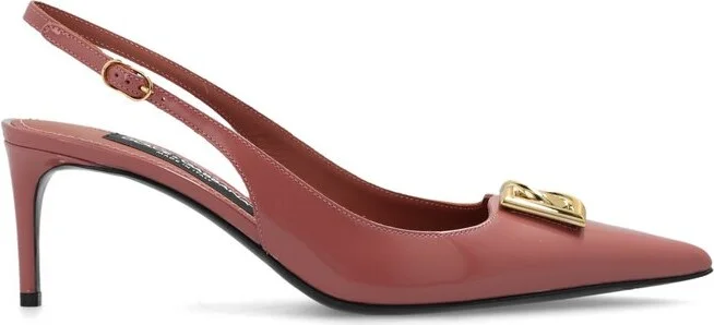 Dolce & Gabbana Logo Plaque Slingback Pumps