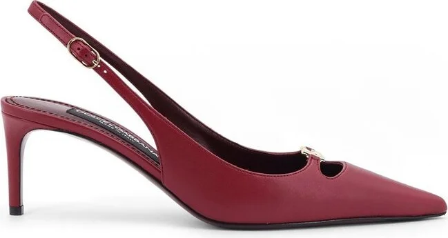 Dolce & Gabbana Logo Plaque Slingback Pumps
