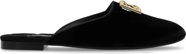Dolce & Gabbana Logo Plaque Slip-On Slippers