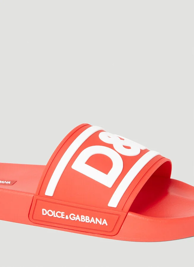 Dolce & Gabbana Logo Pool Slides - Man Slides Red Eu - 41 - Image 5