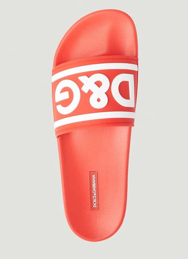 Dolce & Gabbana Logo Pool Slides - Man Slides Red Eu - 41 - Image 7