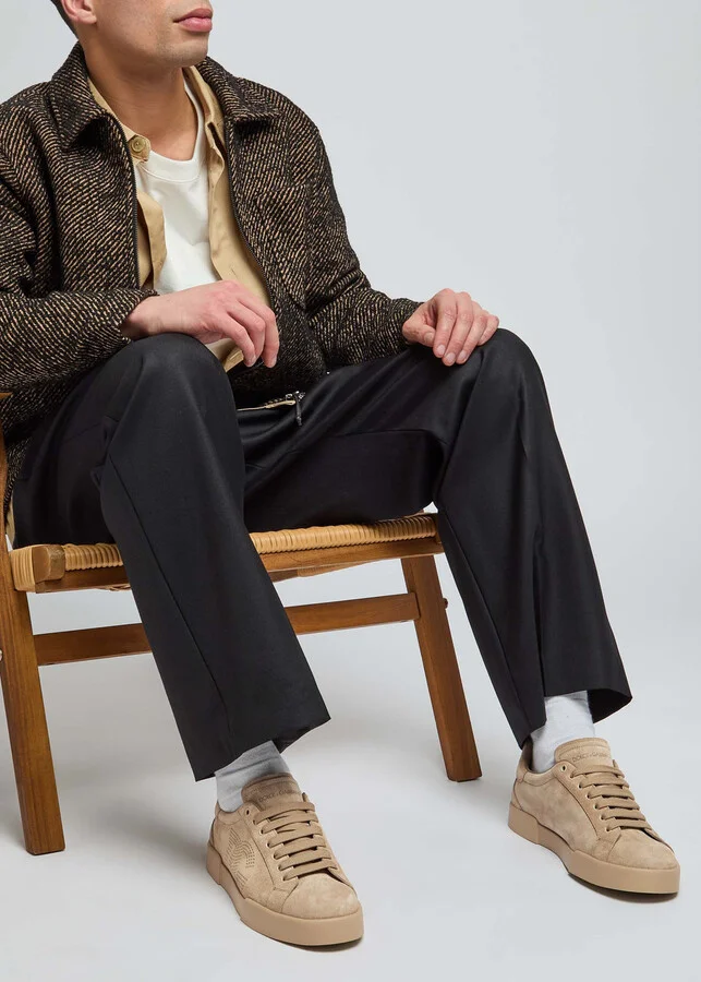 Dolce & Gabbana Logo Suede Sneakers - Image 5