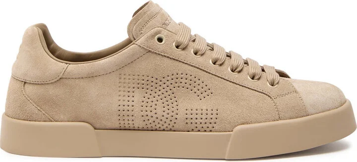 Dolce & Gabbana Logo Suede Sneakers