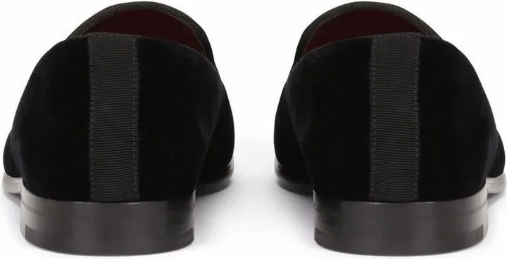 Dolce & Gabbana Logo Velvet Loafers - Image 2