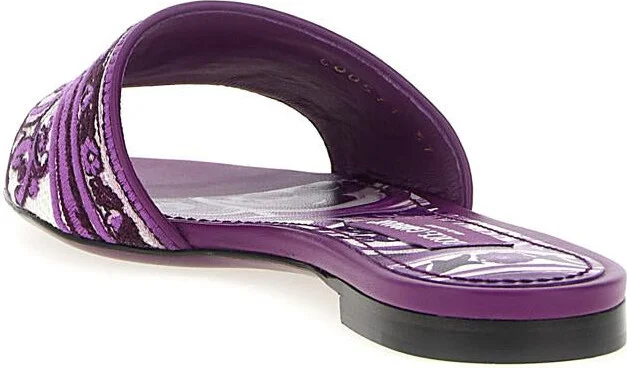 Dolce & Gabbana 'Maiolica' Embroidery Slides - Image 3