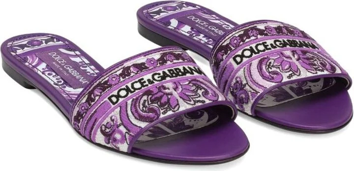 Dolce & Gabbana Maiolica Print Slides - Image 3