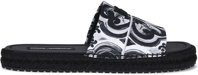 Dolce & Gabbana Majolica-Printed Espadrille Sandals