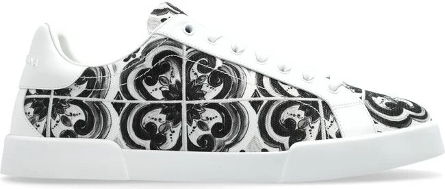Dolce & Gabbana Majolica Printed Portofino Light Strobel Sneakers