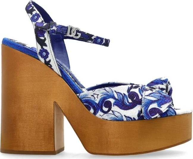 Dolce & Gabbana Majolica Printed Sandals