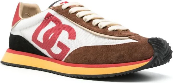 Dolce & Gabbana Mesh And Suede Dg Cushion Sneakers Shoes - Image 2