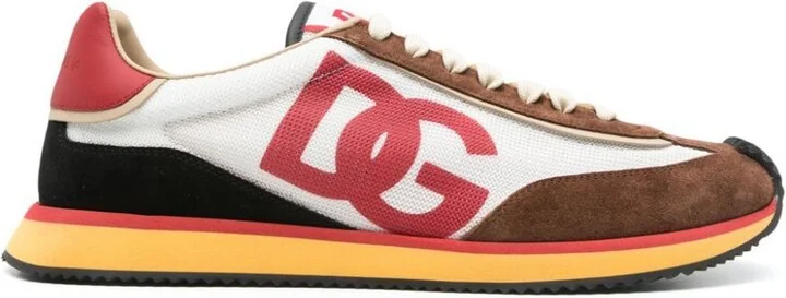 Dolce & Gabbana Mesh And Suede Dg Cushion Sneakers Shoes