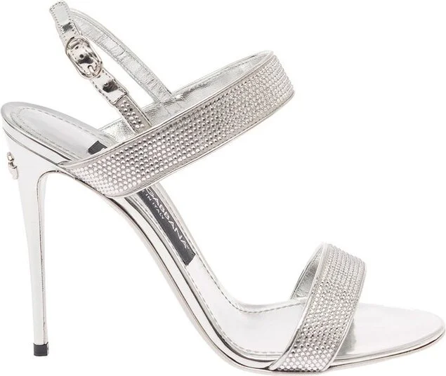 Dolce & Gabbana Metallic Effect Embellished Sandals