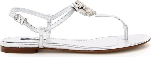 Dolce & Gabbana Metallic Strap Sandals