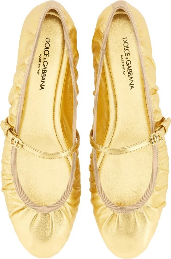 Dolce & Gabbana Mordoré Nappa Ballerina - Image 5