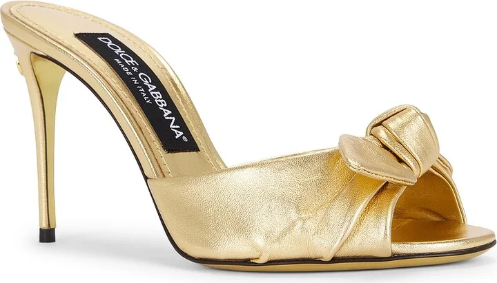 Dolce & Gabbana Mule Sandal in Metallic Gold - Image 2
