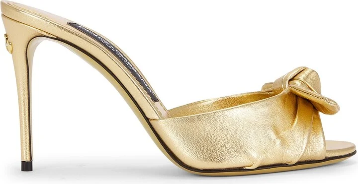 Dolce & Gabbana Mule Sandal in Metallic Gold