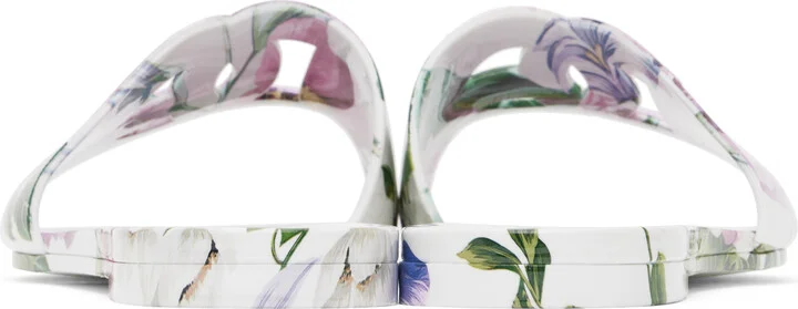 Dolce&Gabbana Multicolor Rubber Beachwear Pool Slides - Image 2