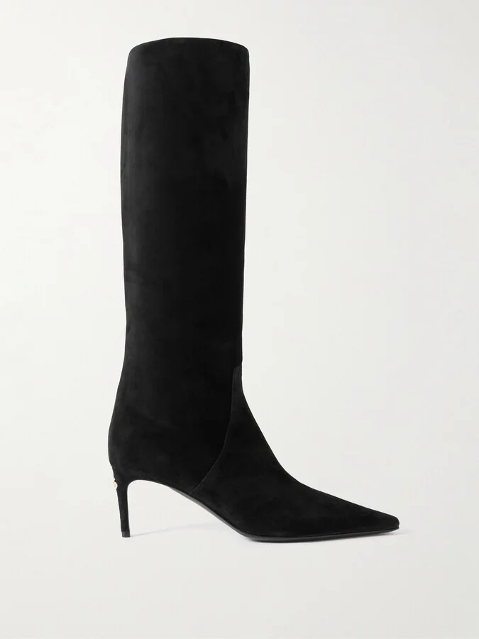 Dolce & Gabbana - Mun Suede Knee Boots - Black