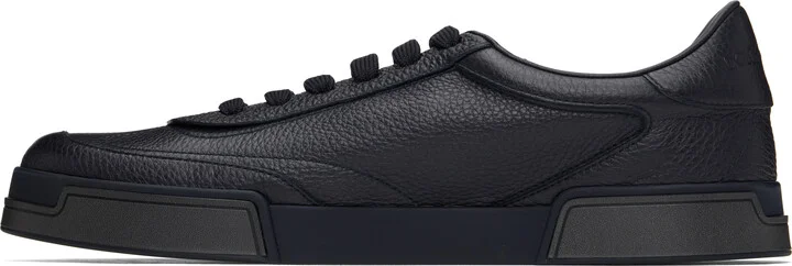 Dolce&Gabbana Navy Calfskin Portofino Yacht Sneakers - Image 3