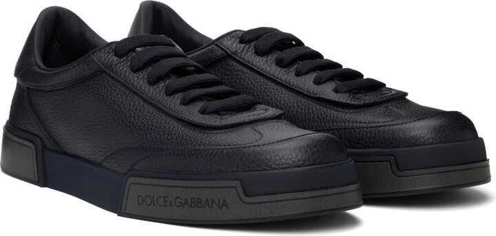 Dolce&Gabbana Navy Calfskin Portofino Yacht Sneakers - Image 4