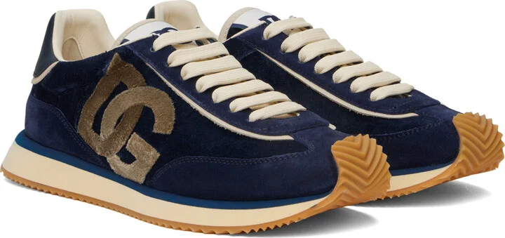 Dolce&Gabbana Navy 'DG' Cushion Sneakers - Image 4