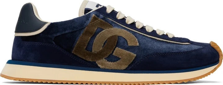 Dolce&Gabbana Navy 'DG' Cushion Sneakers