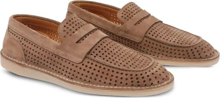 Dolce & Gabbana New Florio Perforated Suede Loafers Shoes - Image 2