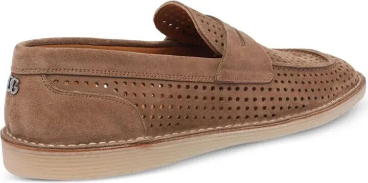 Dolce & Gabbana New Florio Perforated Suede Loafers Shoes - Image 3
