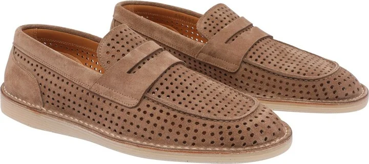 Dolce & Gabbana New Florio Perforated Suede Loafers Shoes - Image 2