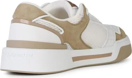 Dolce & Gabbana 'New Roma' White Leather Sneakers - Image 3