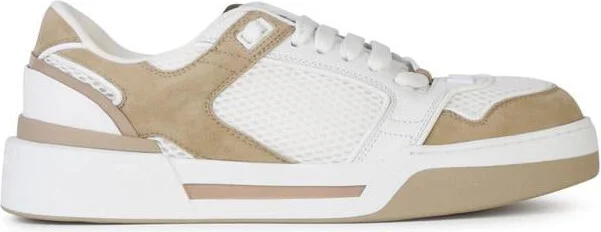 Dolce & Gabbana 'New Roma' White Leather Sneakers