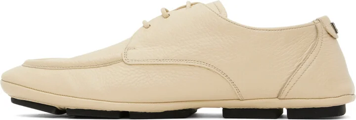 Dolce&Gabbana Off-White Lace-Up Formale Derbys - Image 3
