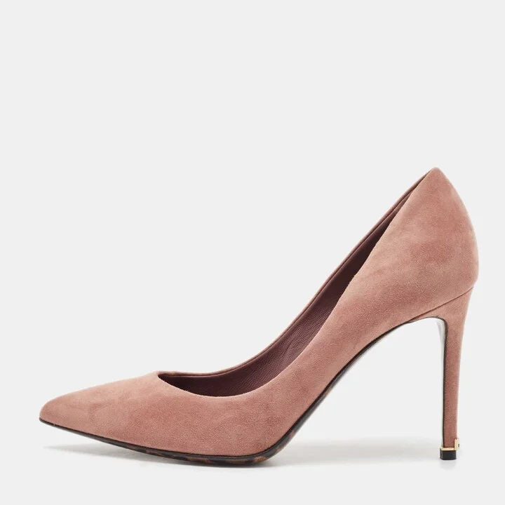 Dolce & Gabbana Old Rose Pink Suede Pointed Toe Pumps Size 35