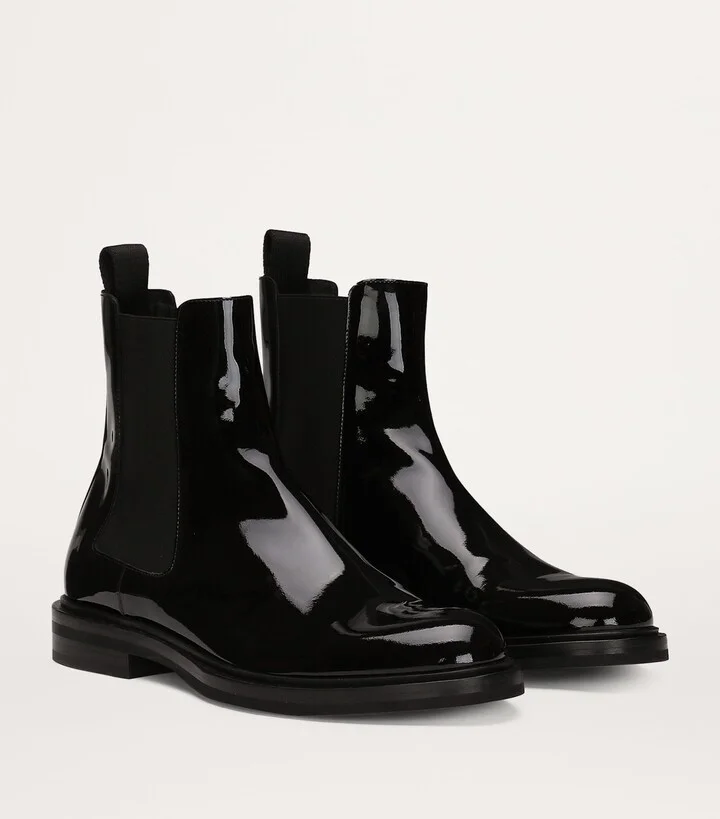 Dolce & Gabbana Patent Chelsea Boots - Image 2
