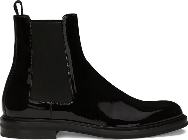 Dolce & Gabbana Patent Chelsea Boots