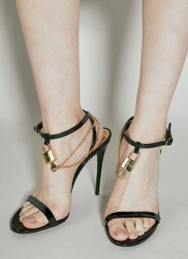 Dolce & Gabbana Patent Leather Heeled Sandals - Woman Heels Black Eu - 38 - Image 6