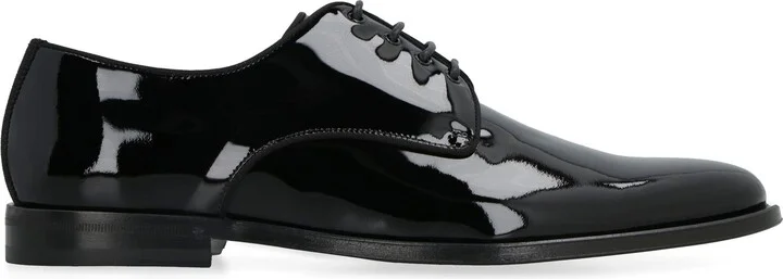 Dolce & Gabbana Patent Leather Lace-Up Derby Shoes - Image 2