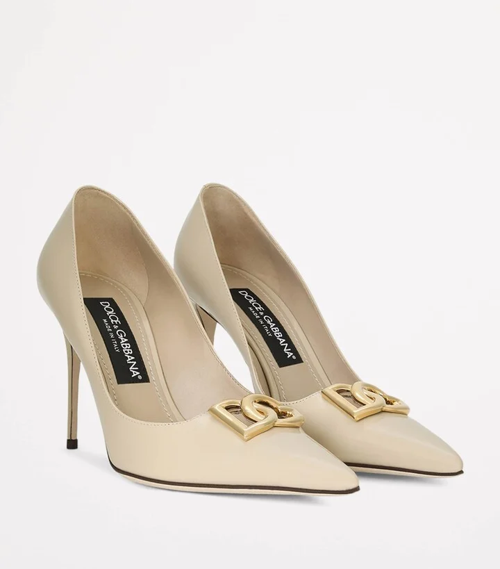Dolce & Gabbana Patent Leather Logo Pumps 90 - Image 2