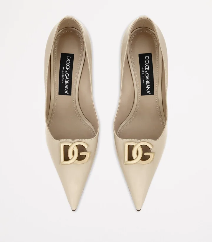Dolce & Gabbana Patent Leather Logo Pumps 90 - Image 3