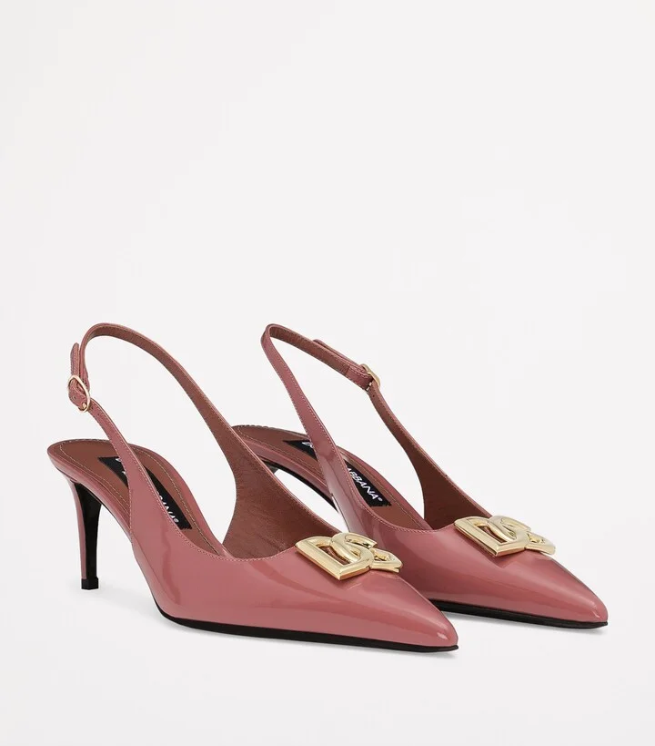 Dolce & Gabbana Patent Leather Slingback Pumps 60 - Image 2